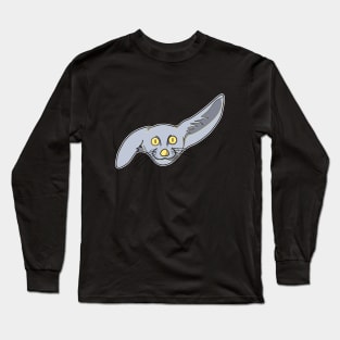 cute silver fannec fox face Long Sleeve T-Shirt